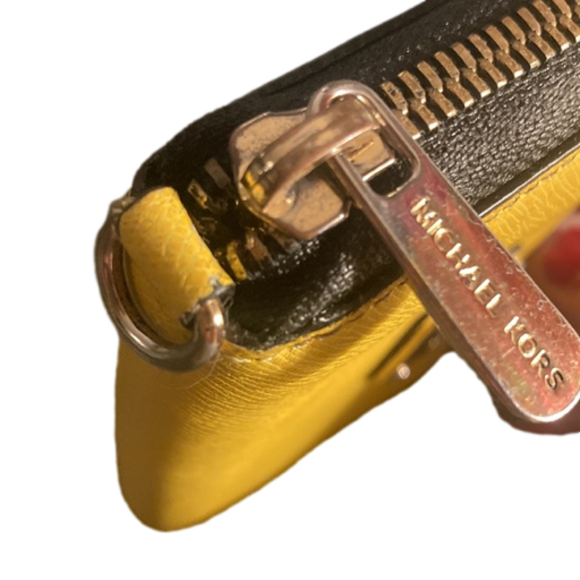 Michael Kors Yellow Zip Around Wallet - Picture 3 of 9